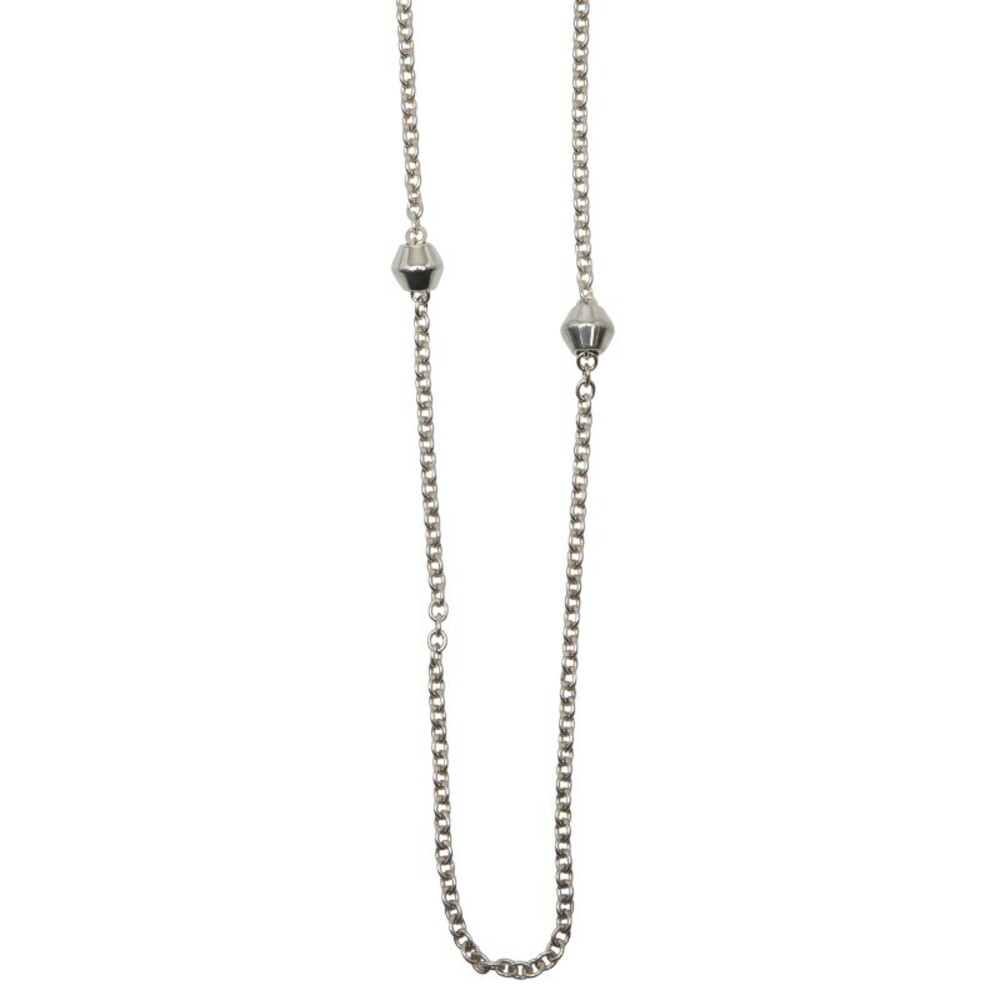 Tiffany Barrel Beads Long Necklace Silver Co